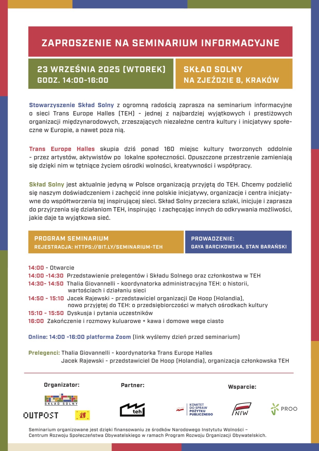 Seminarium informacyjne o Trans Europe Halles // 23.09.2025
